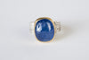 Majorca Tanzanite Ring in 18k Gold on Silver Band - Size 7 1/2