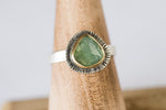 Sorento Green Tourmaline in 18k Gold & Silver Ring, Size 7