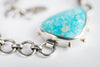 Ceres Kingman Turquoise Bracelet in Silver & 14k Gold