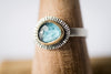 Sorento London Blue Topaz Ring in Gold w/ Silver, Size 7 1/4