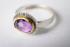 Sorento Amethyst in 18k Gold & Silver Ring, Size 7