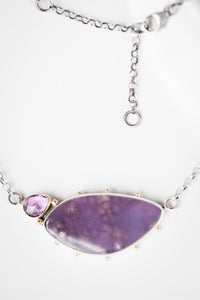 Aurora Agua Nueva Agate & Amethyst Pendant Necklace