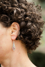 London Pink Tourmaline Dangle Earrings