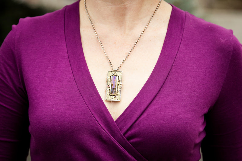 Oleron Boulder Opal, Sapphire, Tourmaline & Tanzanite Necklace