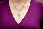 Antilles Bi-Colored Tourmaline, Diamond and Sapphire Necklace