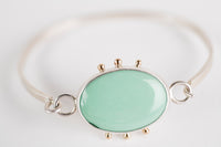 Chiron Veriscite Tension Cuff in Silver & 14k Gold