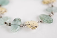 Pico Aquamarine Pebble & Atoll Bracelet in 18k Gold & Silver