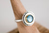 Toulouse London Blue Topaz Hollow Form Ring - size 7
