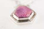 Cairo Raw Ruby Toggle Necklace in Silver