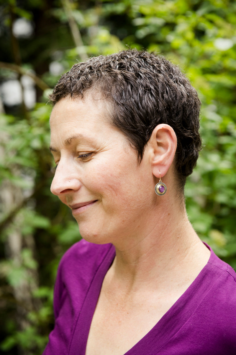 Toulouse Rosemary Sapphire Earrings in Gold & Silver