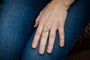 Majorca Regency Plume Agate Ring in 18k Gold & Silver-Size 7 1/2