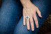 Catalonia Kyanite & Sapphire Ring in Silver & 18k Gold - Size 6 3/4,