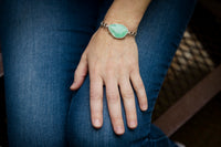 Ceres Turquoise Mountain Bracelet in Silver & 14k Gold