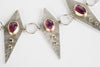 Glasgow Pink Tourmaline Bib Necklace in Gold & Silver