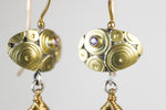 Corsico Pink Amethyst & Lavender Sapphire Earrings in Gold & Silver