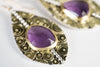 Kimito Amethyst Earrings in Gold & Silver