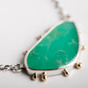 Ceres Chrysoprase Necklace, Silver w/ 14k Gold Granules