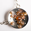 Belize Orange Sapphire & Spessartite Garnet Dome Pendant