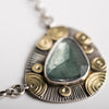 Toledo Moss Aquamarine Necklace in 18k Gold & Silver