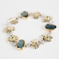 Corsico Moss Aquamarine & Emerald Bracelet