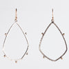 Orion Textured Teardrop Hoops in 14k Gold & Silver, Medium