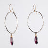 Lyra Garnet Earrings in 14k Gold & Silver