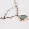 Astraea Moss Aquamarine Necklace in Gold & Silver