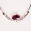 Mimas Rose Cut Garnet in Gold w/ Silver Cradle