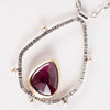 Oberon Rhodolite Garnet Necklace in Gold & Silver