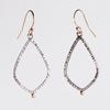 Orion Textured Teardrop Hoops in 14k Gold & Silver, Small
