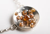 Belize Orange Sapphire & Spessartite Garnet Dome Pendant