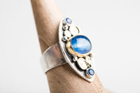 Odiel Kyanite Marquise Ring in 18k Gold & Silver