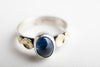 SAMPLE SALE - Kenai Kyanite Ring in Silver & 18k Gold - Size 7 1/4