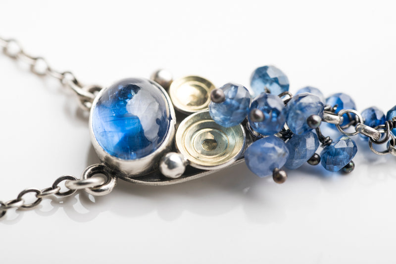 Odiel Kyanite & Sapphire Tassel Necklace