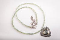 Calais Moss Aquamarine Necklace on Apatite Strand